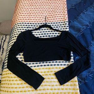 Shein black crop top
